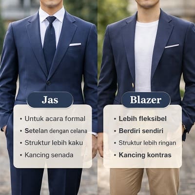 Cara Membedakan Jas dan Blazer Pria